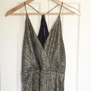 Express Gold Glitter Dress Sz Medium